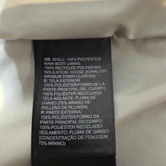 Vintage North Face Nuptse 700 Puffer Vest - RARE Gray Sweater Print - Womens XL - Picture 12 of 14